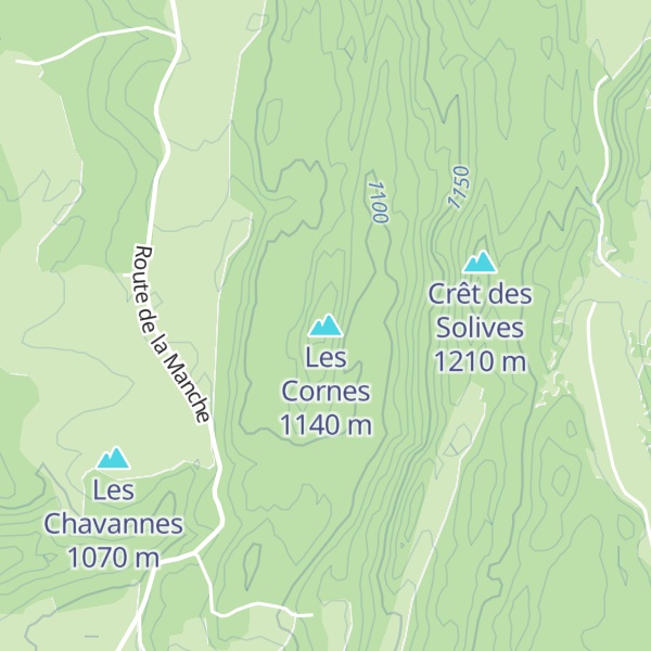 Map of Les Cornes
