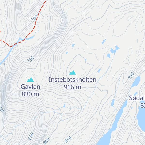 Map of Instebotsknolten