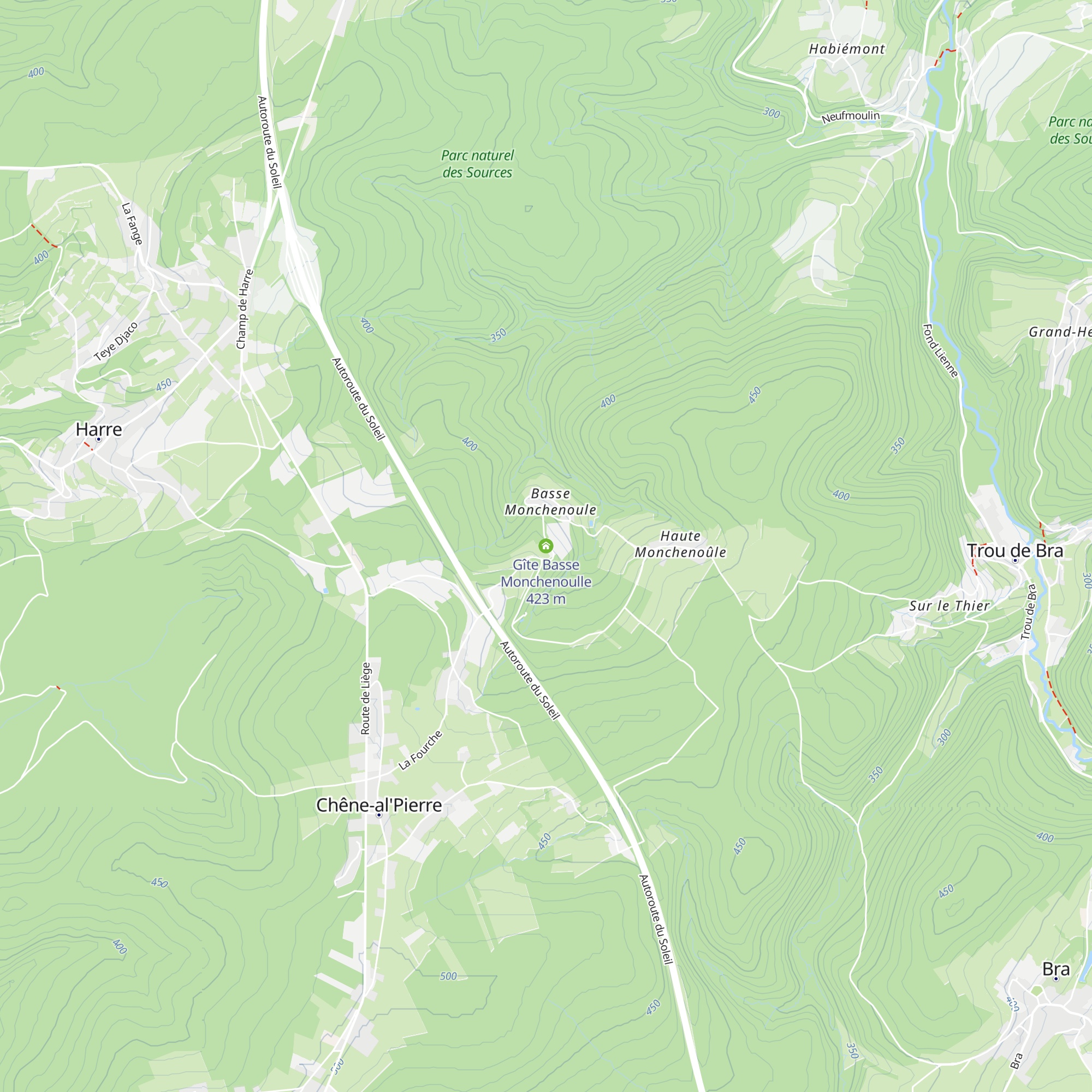 Gîte Basse Monchenoulle map