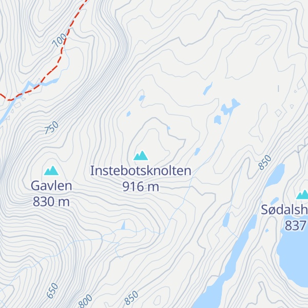 Map of Instebotnsknolten