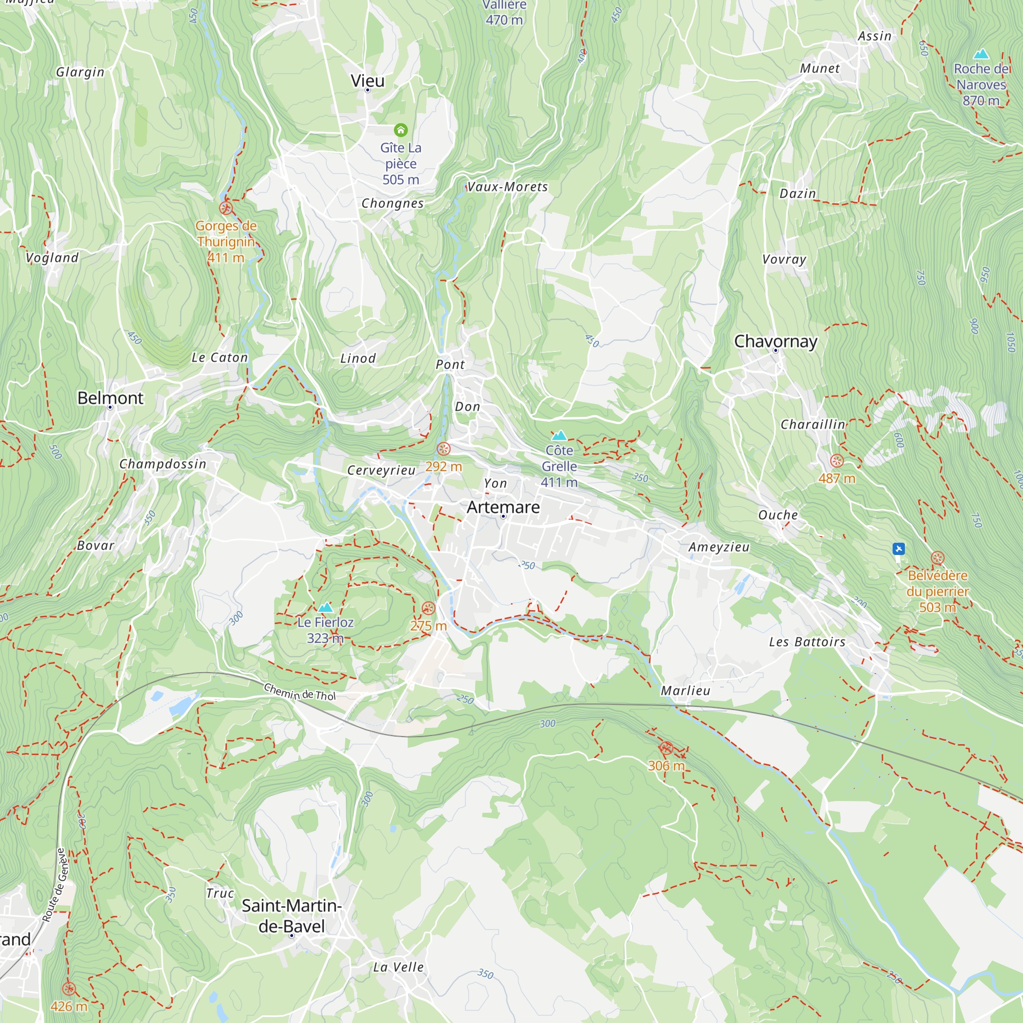 Gîte du canal map