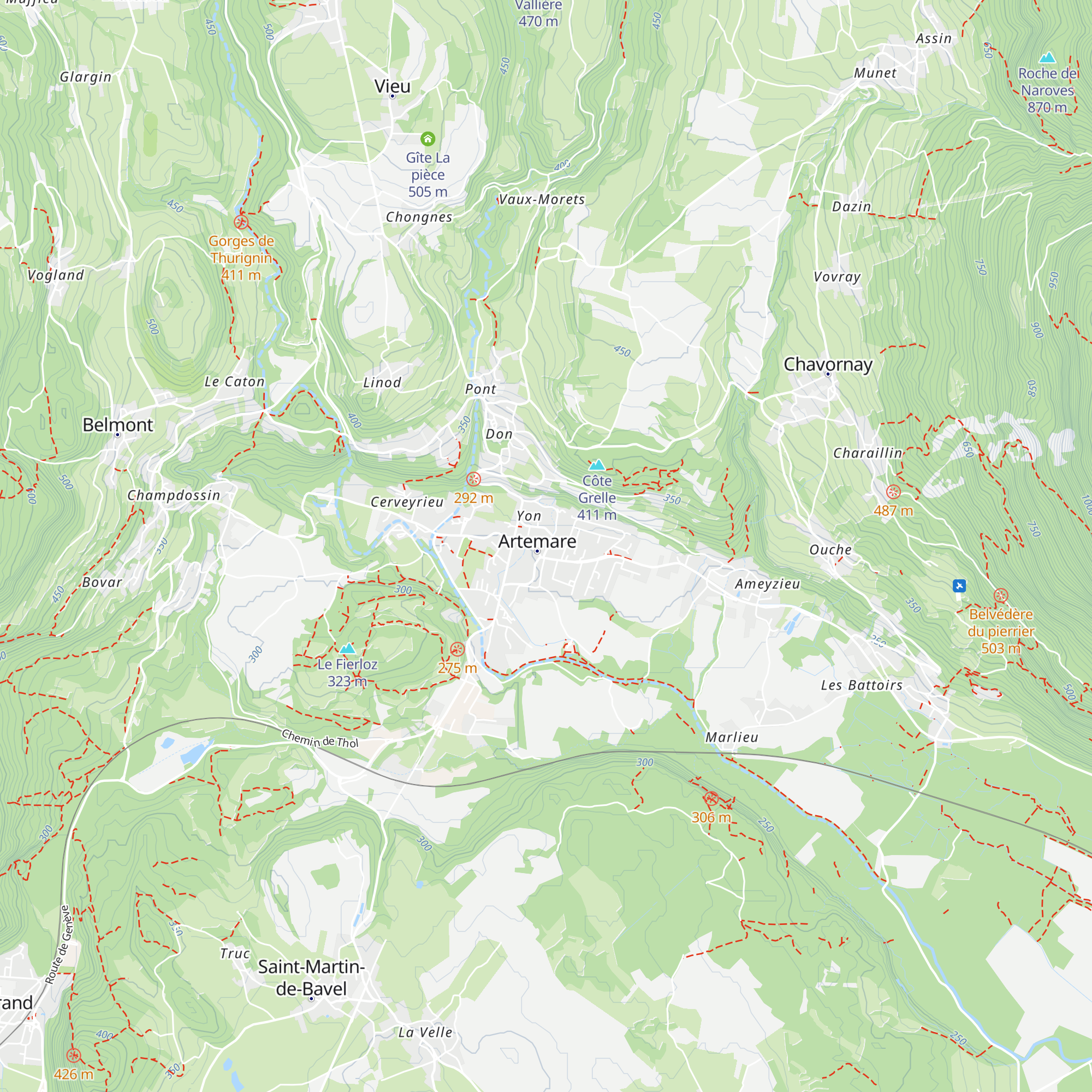 Gîte du canal map