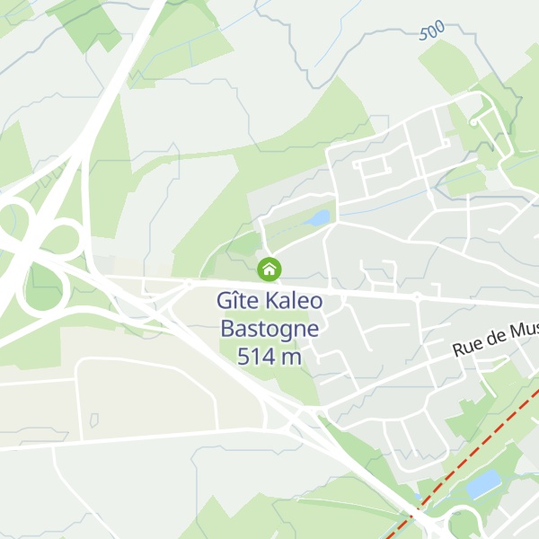 Map of Gîte Kaleo Bastogne