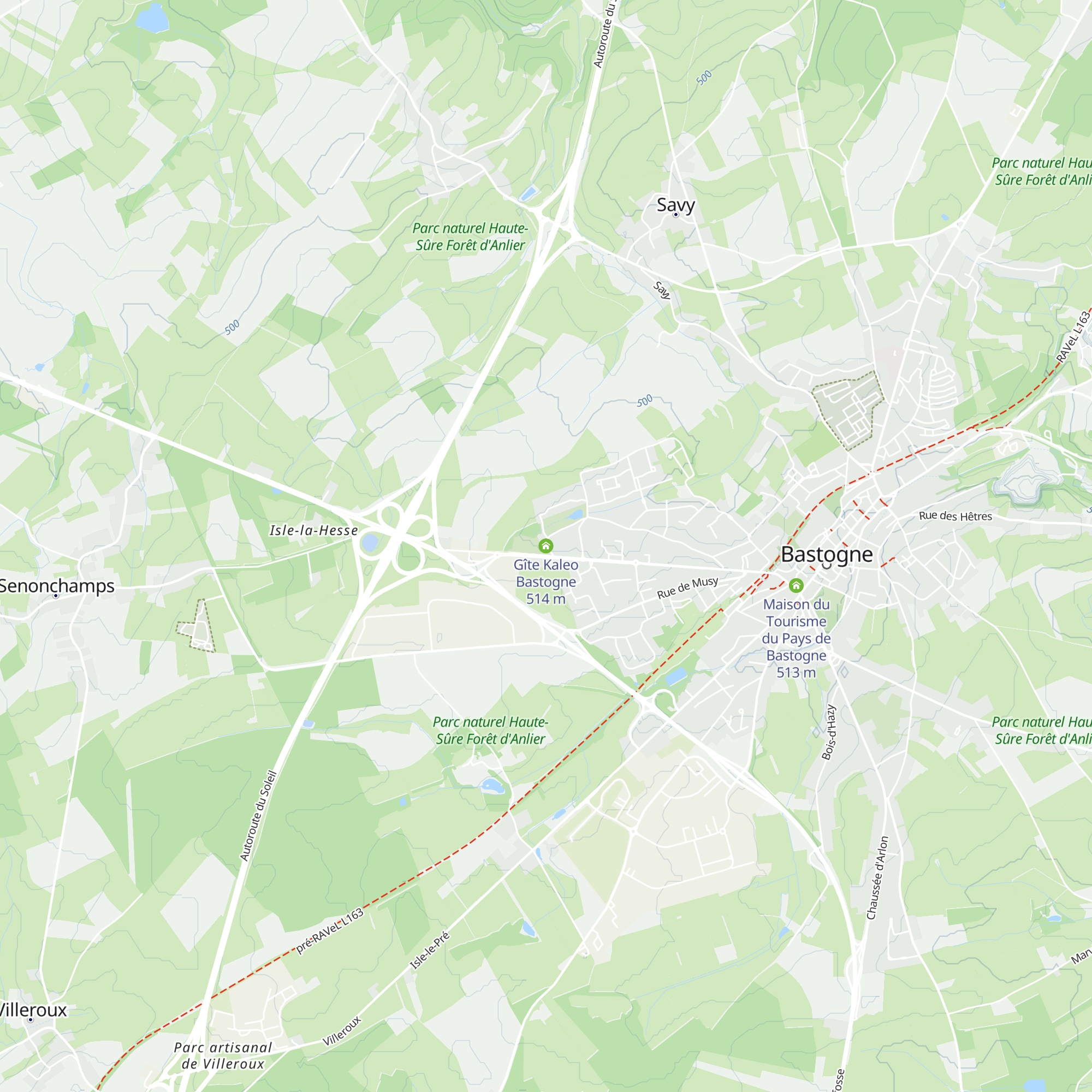 Gîte Kaleo Bastogne map
