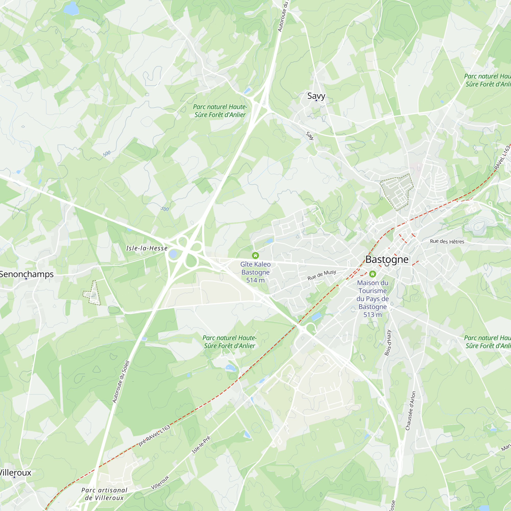 Gîte Kaleo Bastogne map