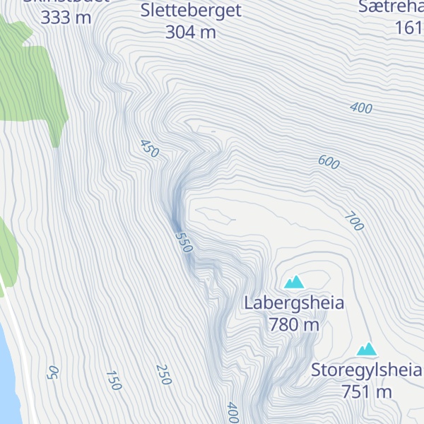 Map of Haukelandsnipa