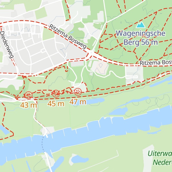 Map of Wageningse Berg