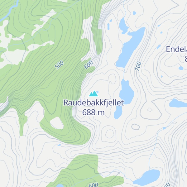 Map of Raudebakkfjellet