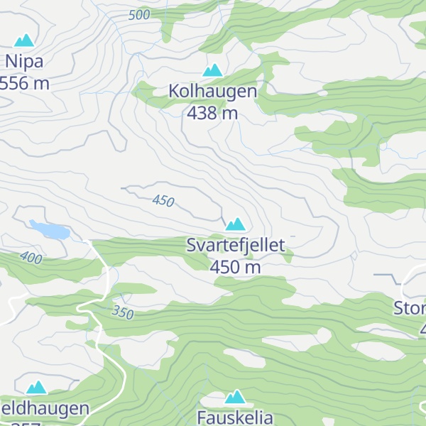Map of Liastølryggen