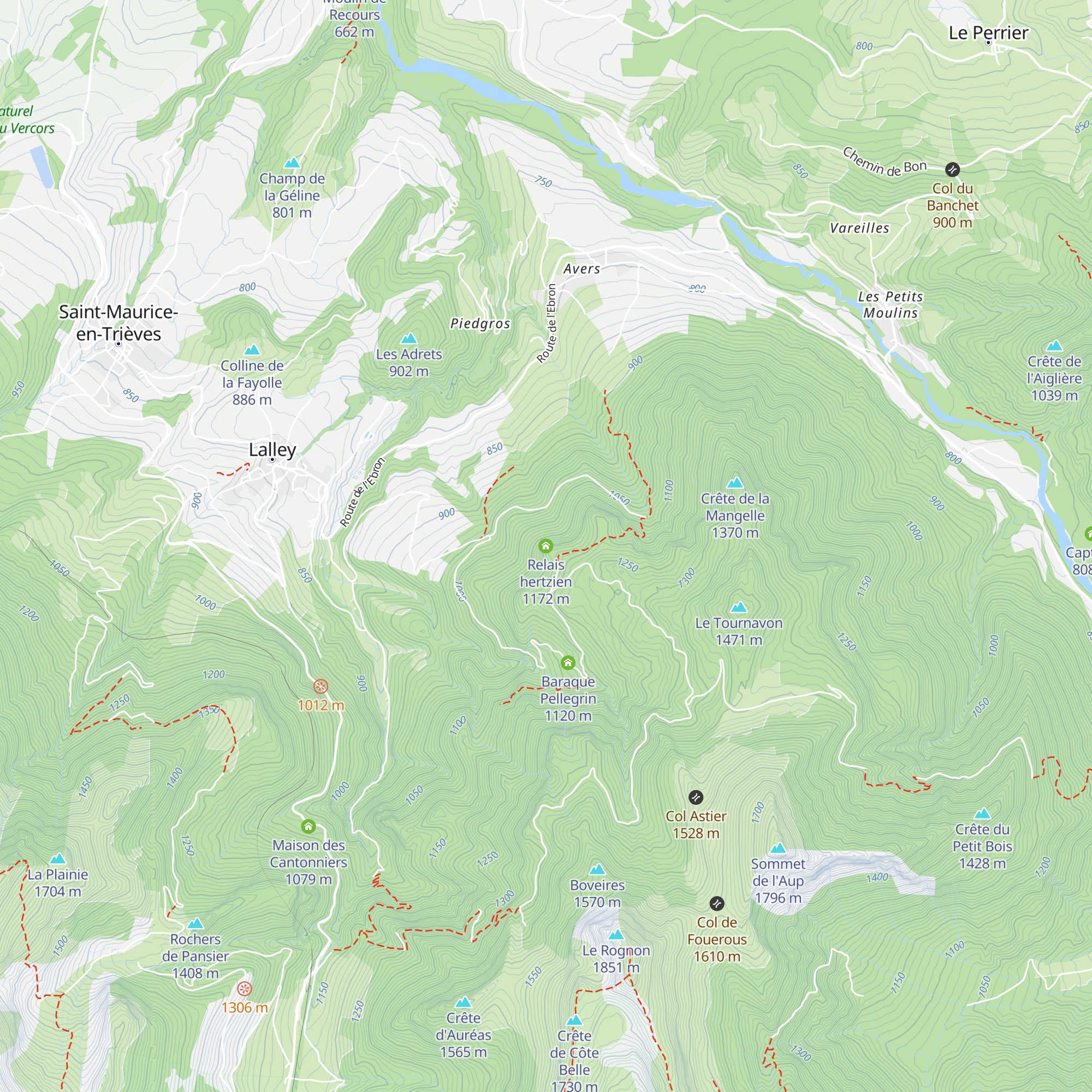 Relais hertzien map