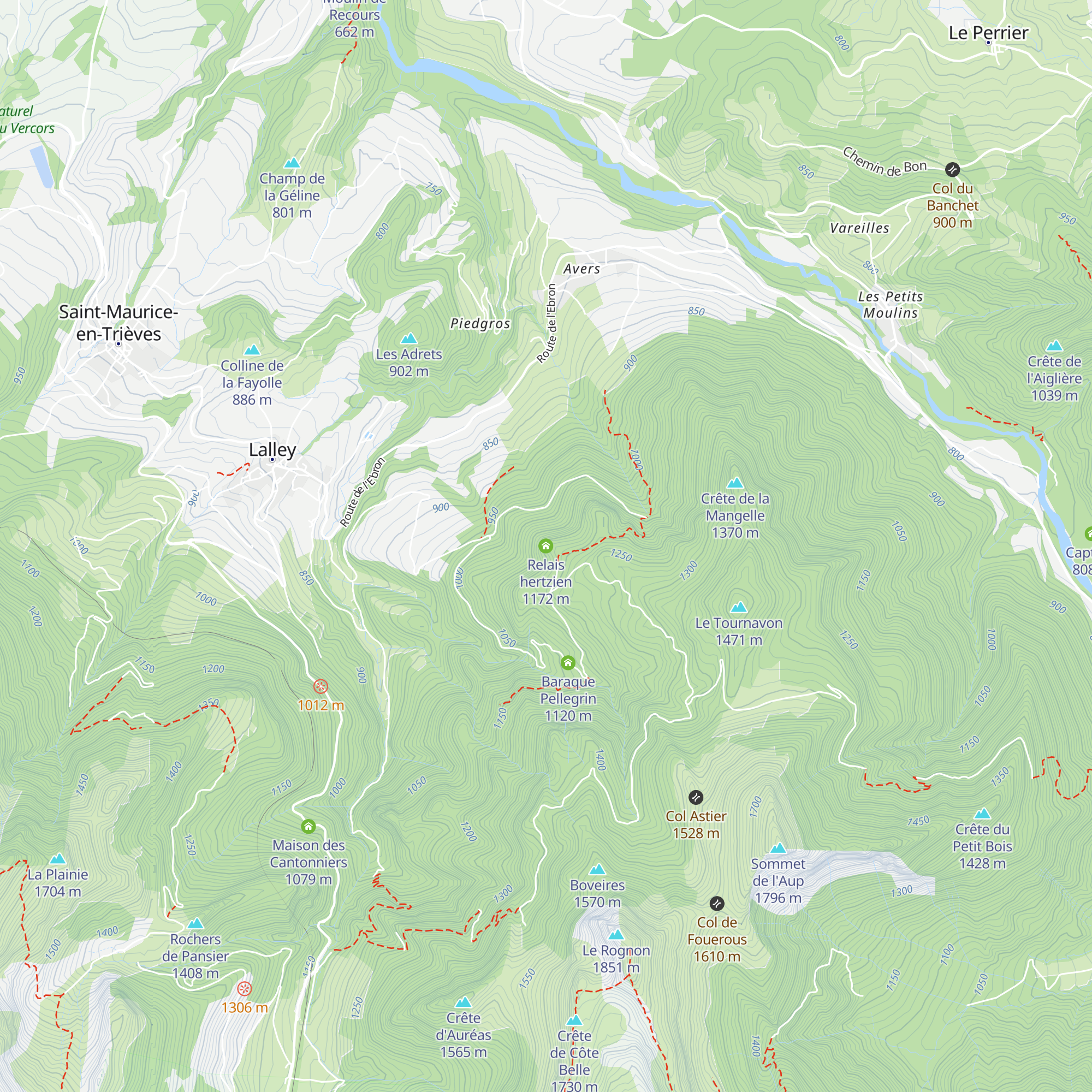Relais hertzien map