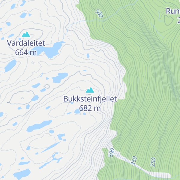 Map of Bukksteinfjellet