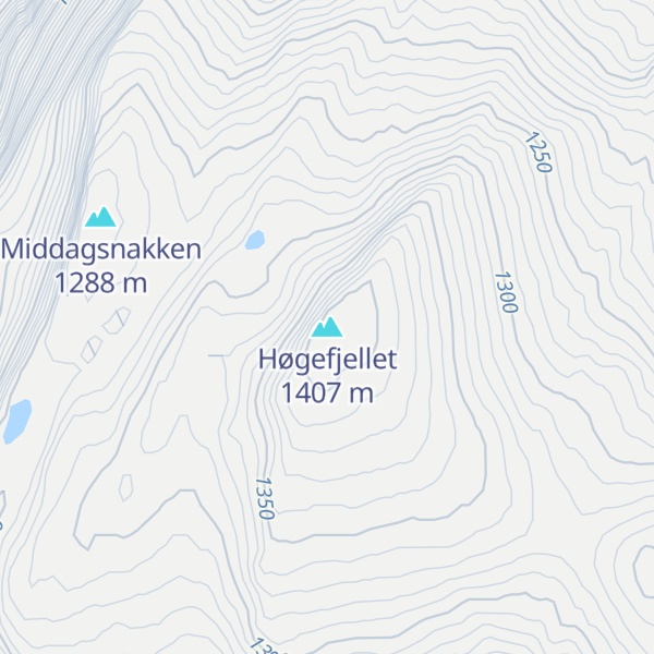 Map of Høgefjellet