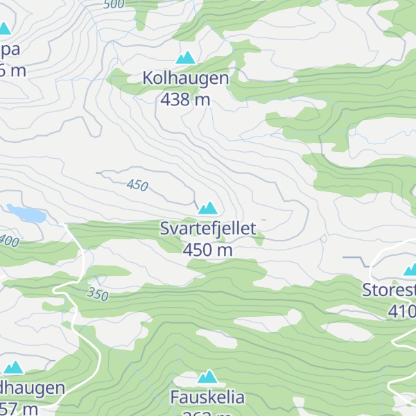 Map of Svartefjellet