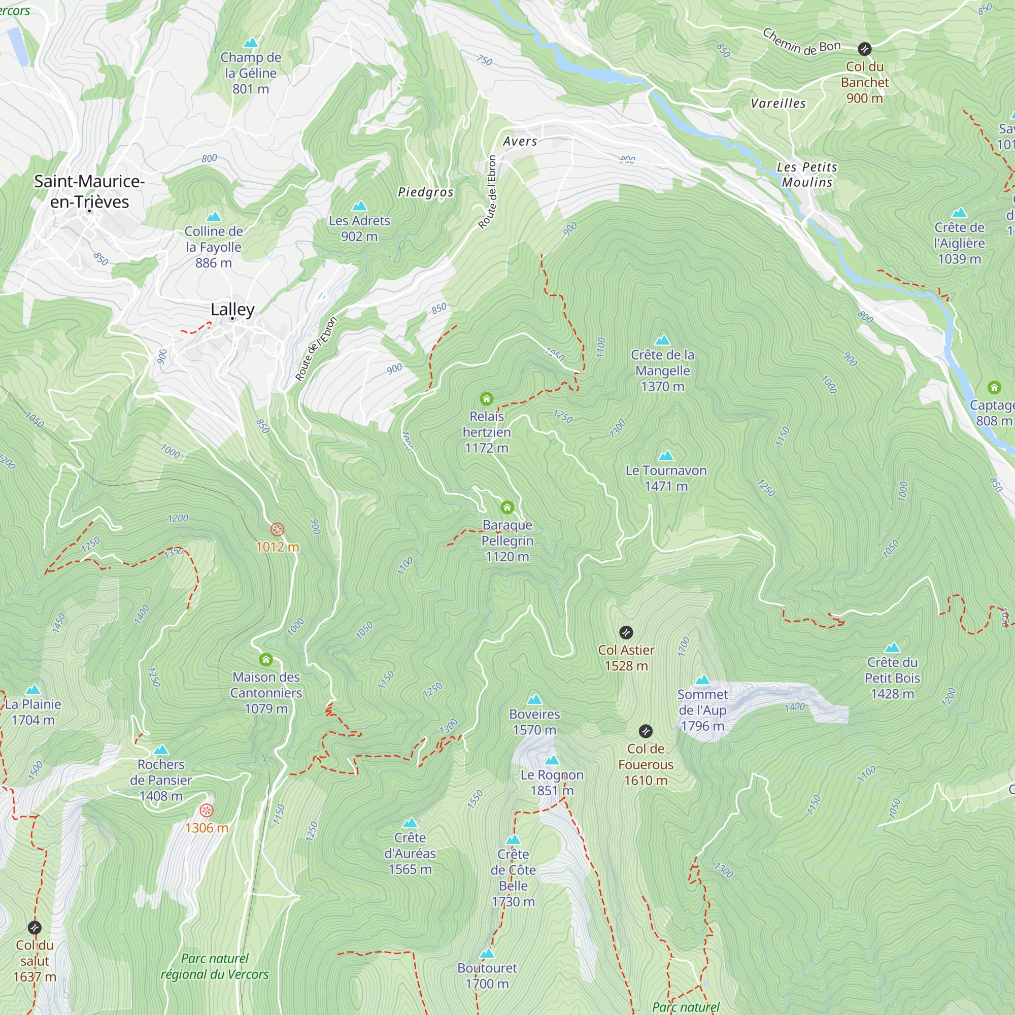 Baraque Pellegrin map