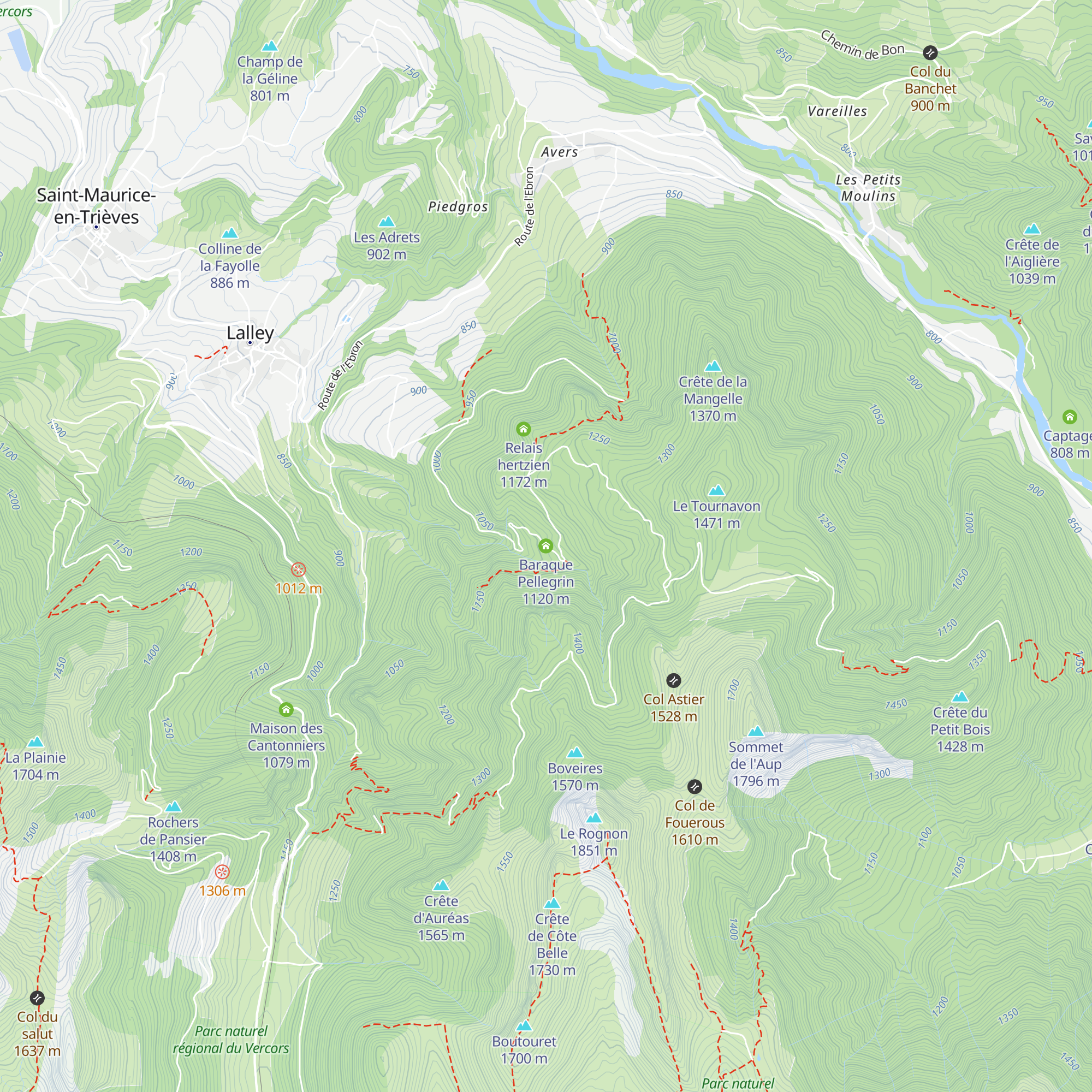 Baraque Pellegrin map
