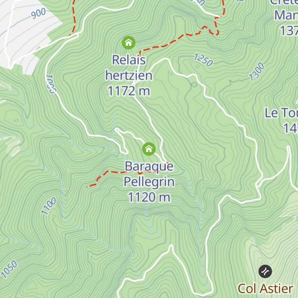Map of Baraque Pellegrin