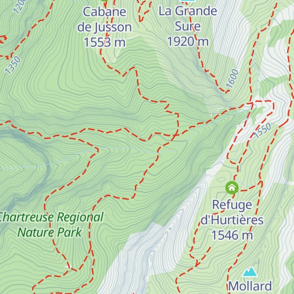 Map of Cabane de l'Hérétang