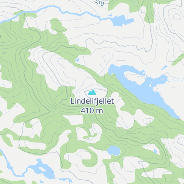 Map of Lindelifjellet