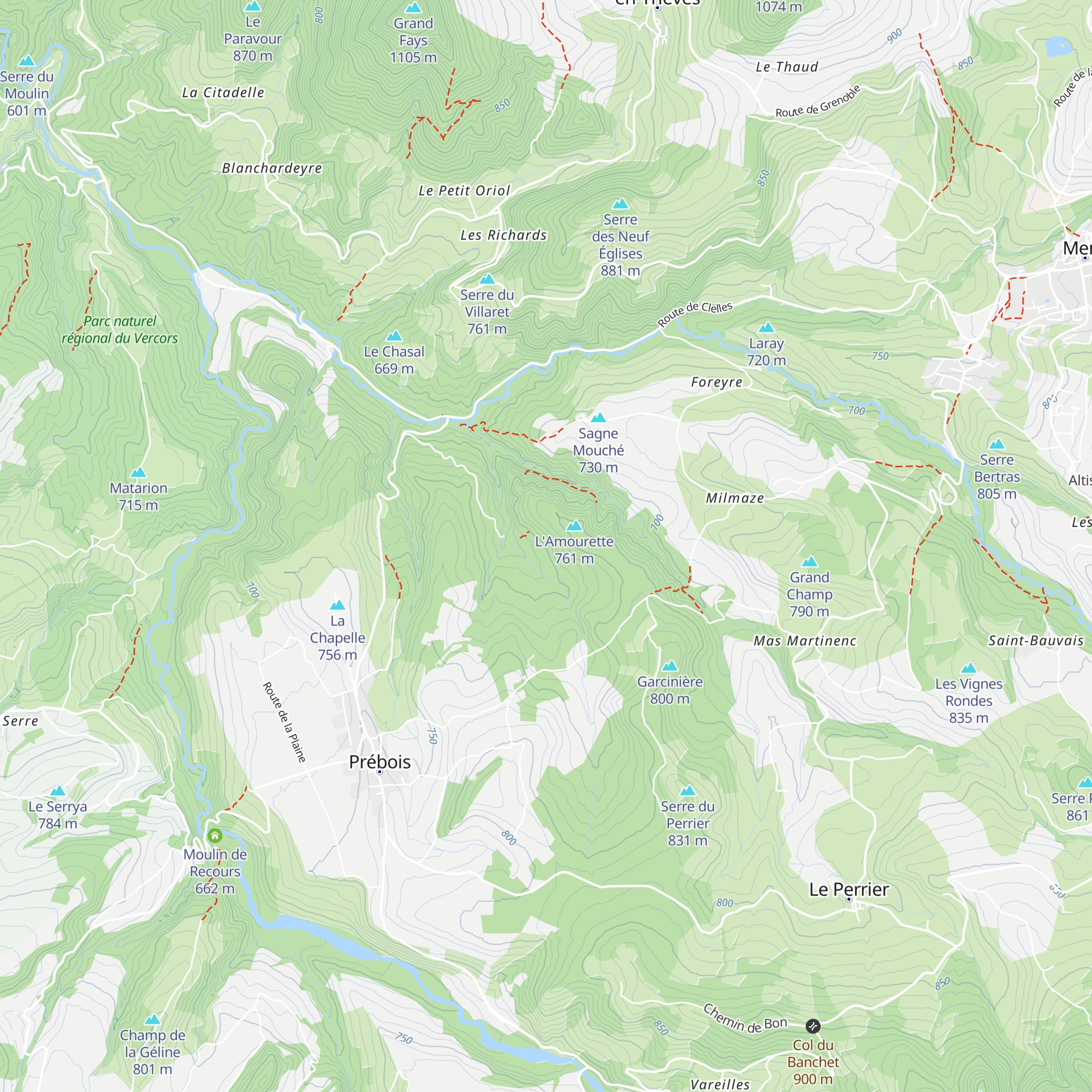 Cabane des jardiniers map