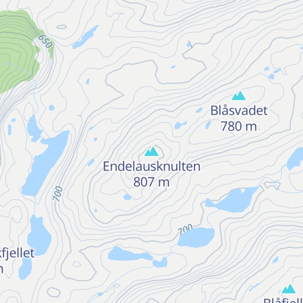 Map of Endelausknulten