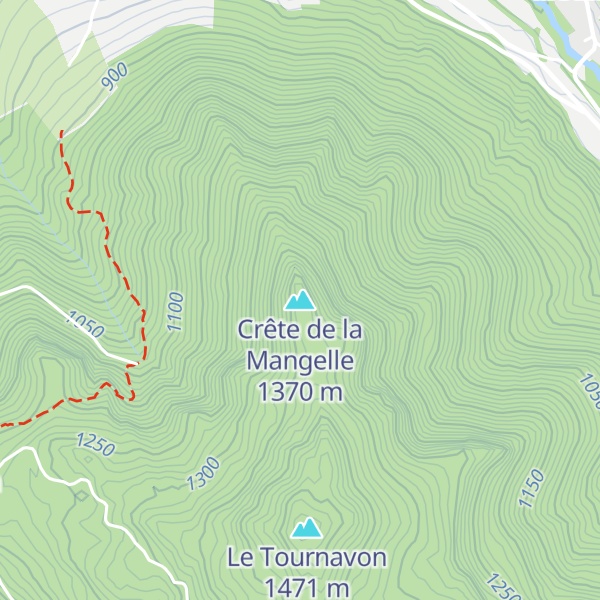 Map of Crête de la Mangelle