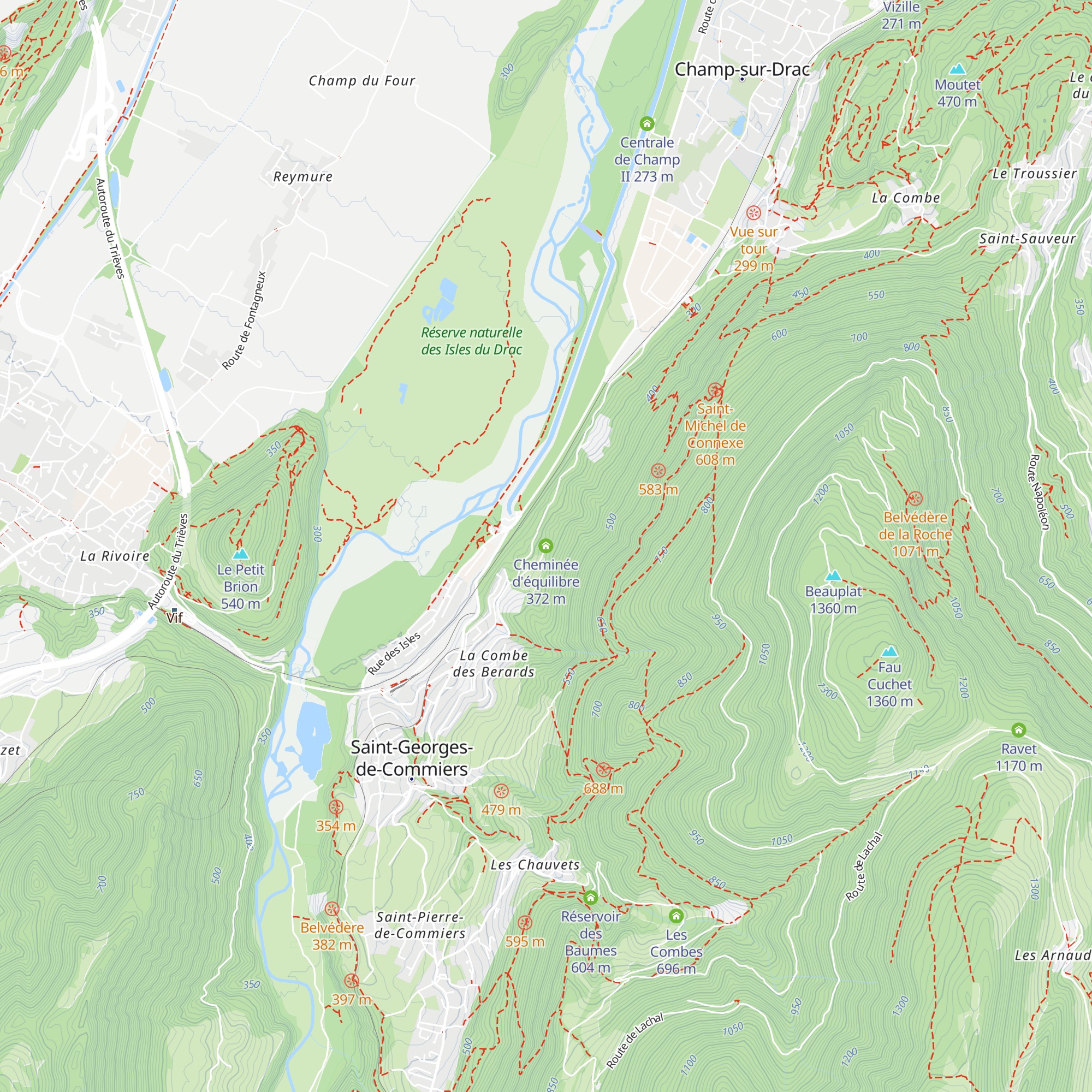 Cheminée d'équilibre map