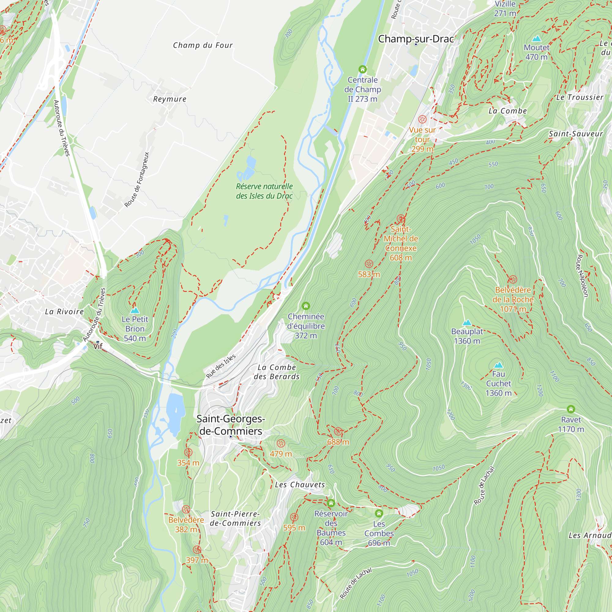 Cheminée d'équilibre map