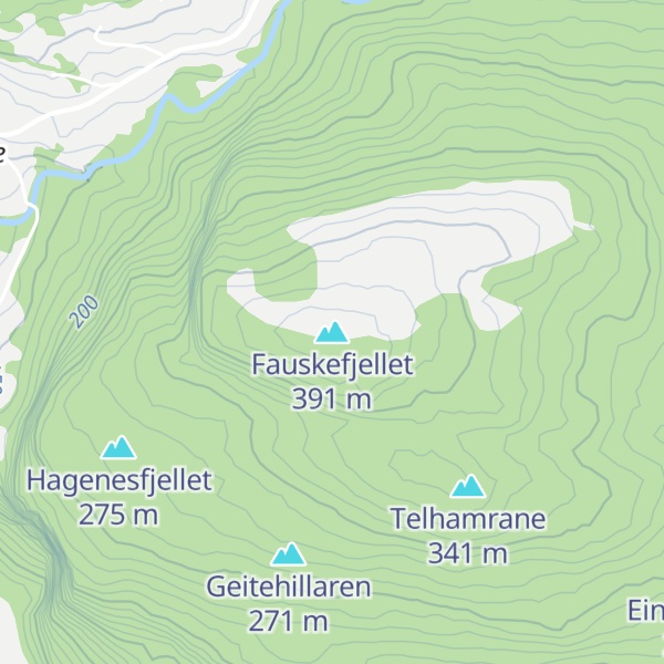 Map of Fauskefjellet