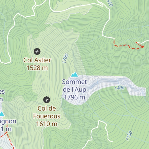 Map of Sommet de l'Aup