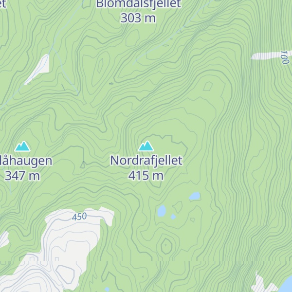 Map of Nordrafjellet