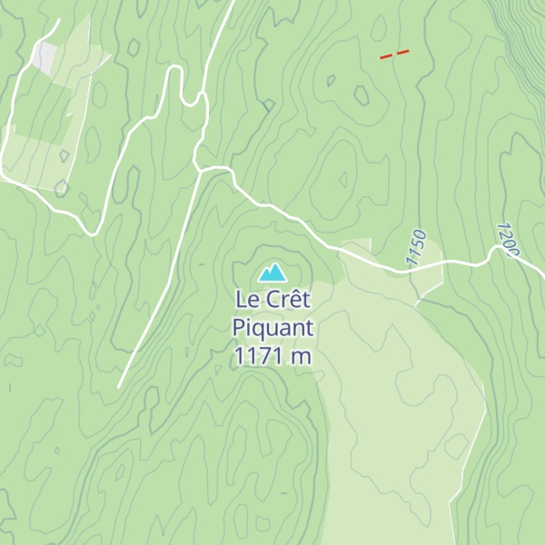 Map of Le Crêt Piquant