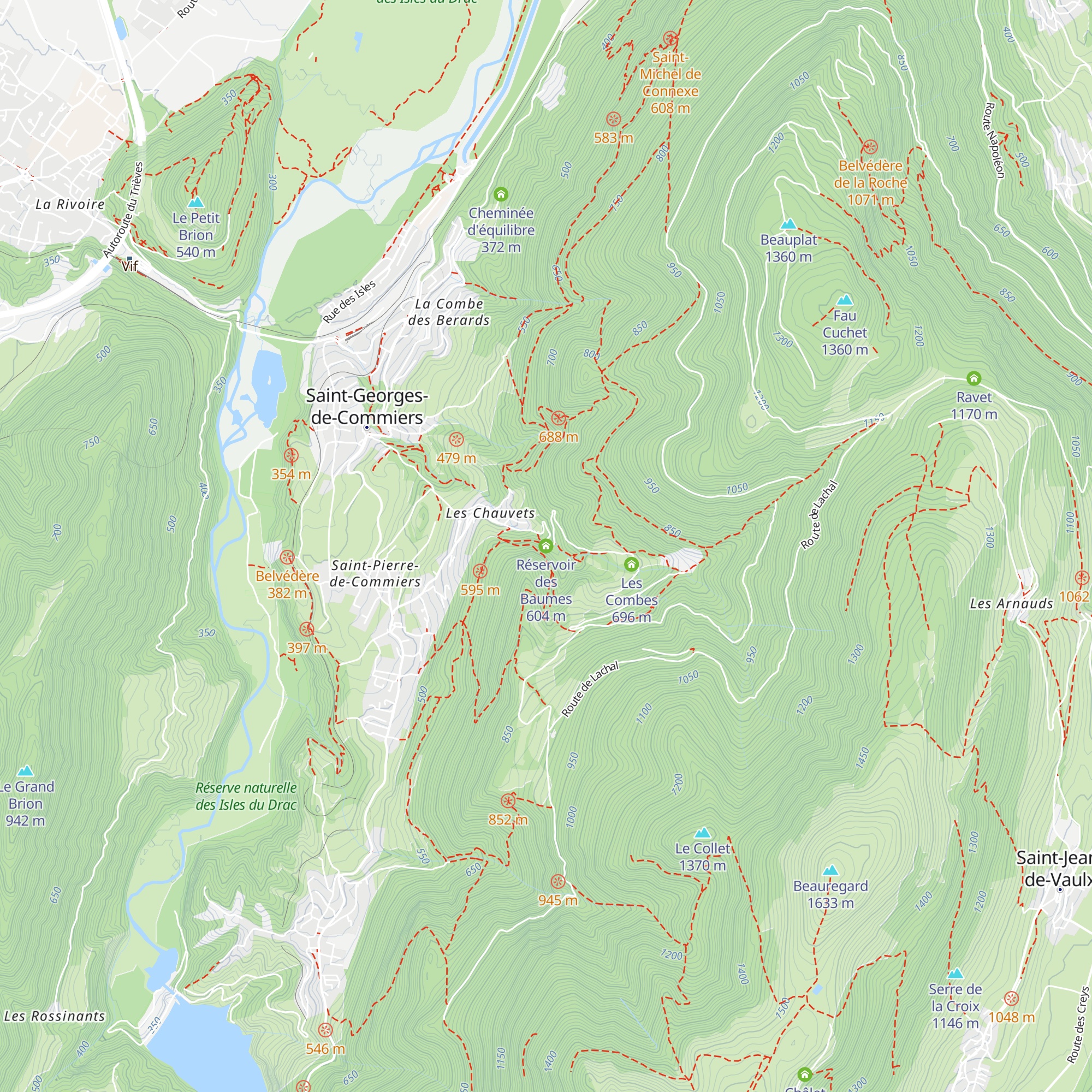 Réservoir des Baumes map