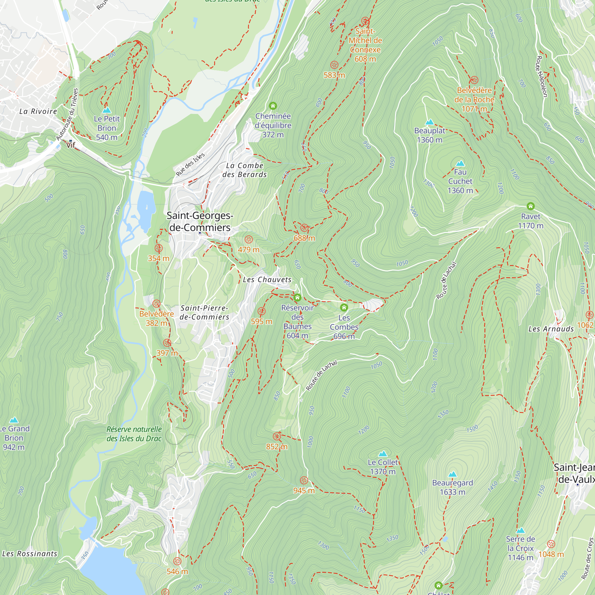 Réservoir des Baumes map