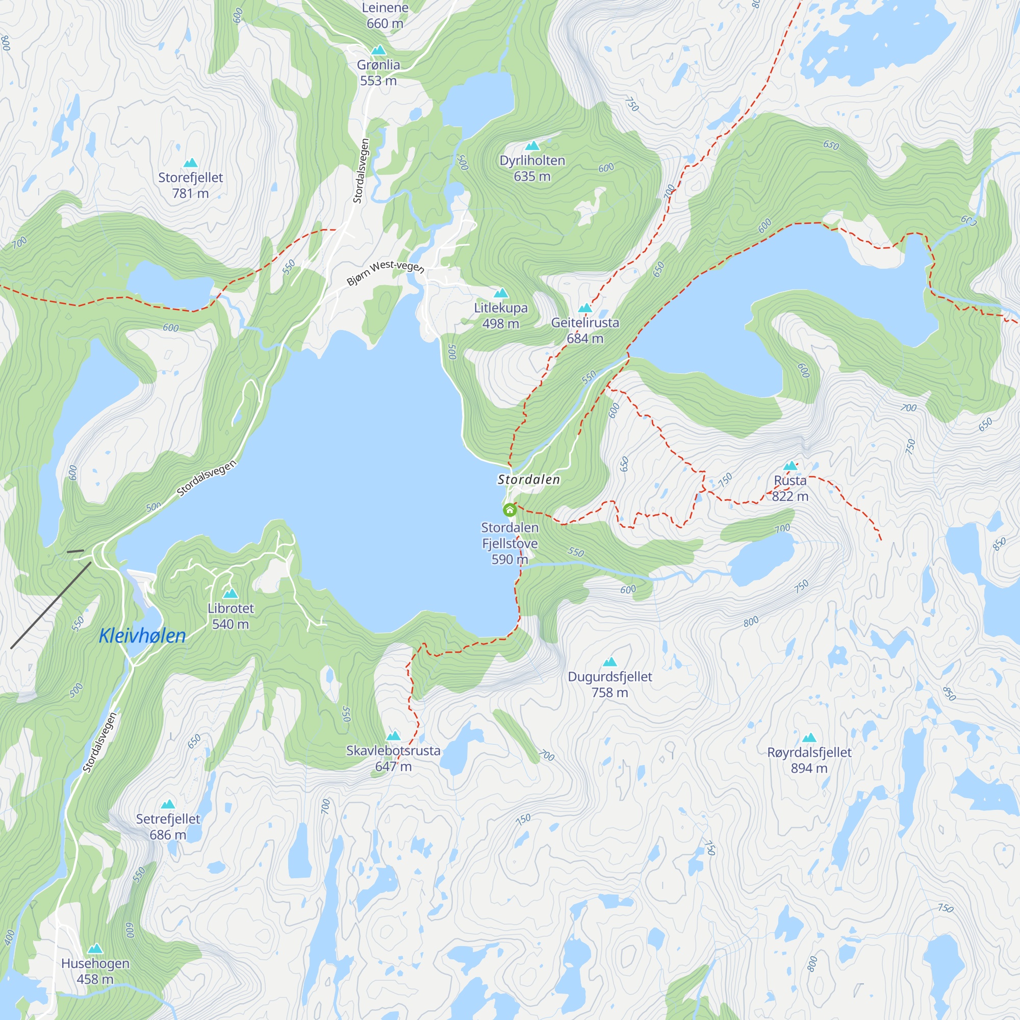 Stordalen Fjellstove map