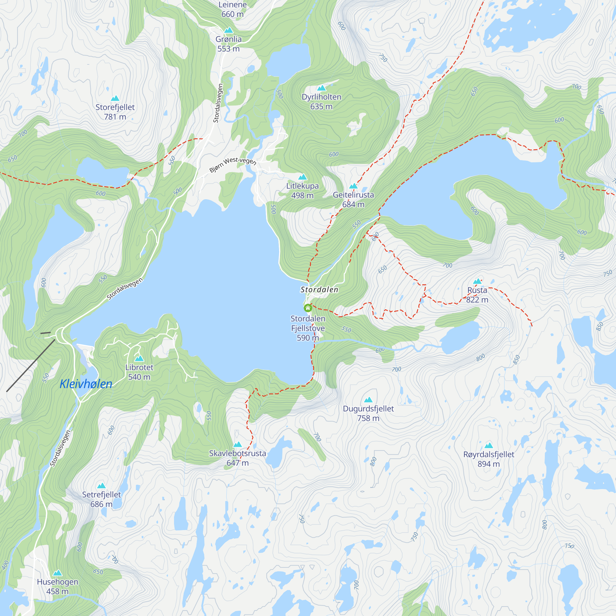 Stordalen Fjellstove map