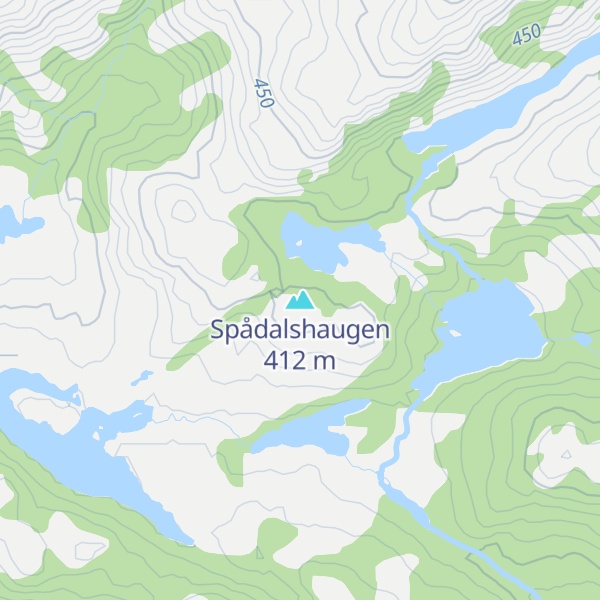 Map of Spådalshaugen