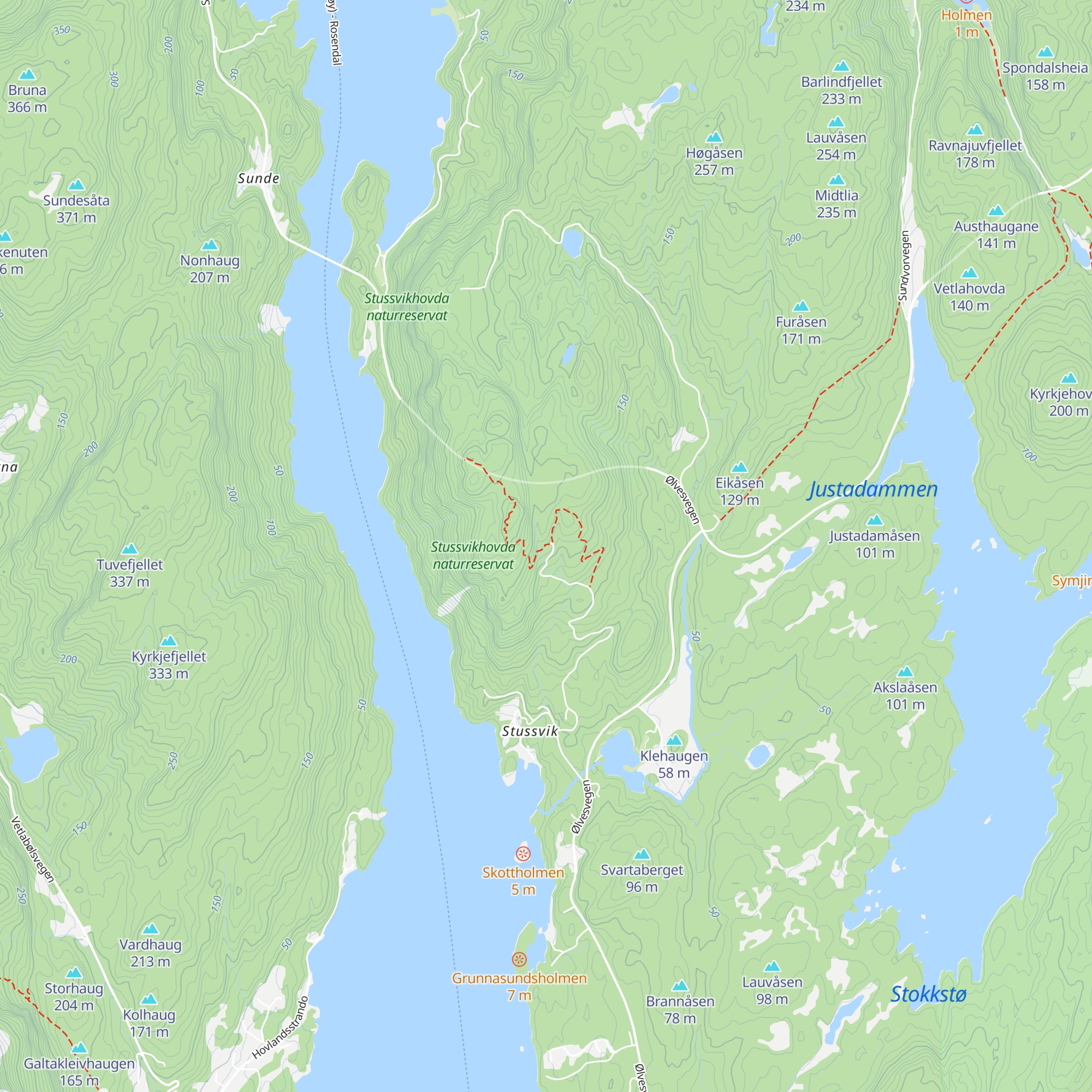 Synnevågstølen map
