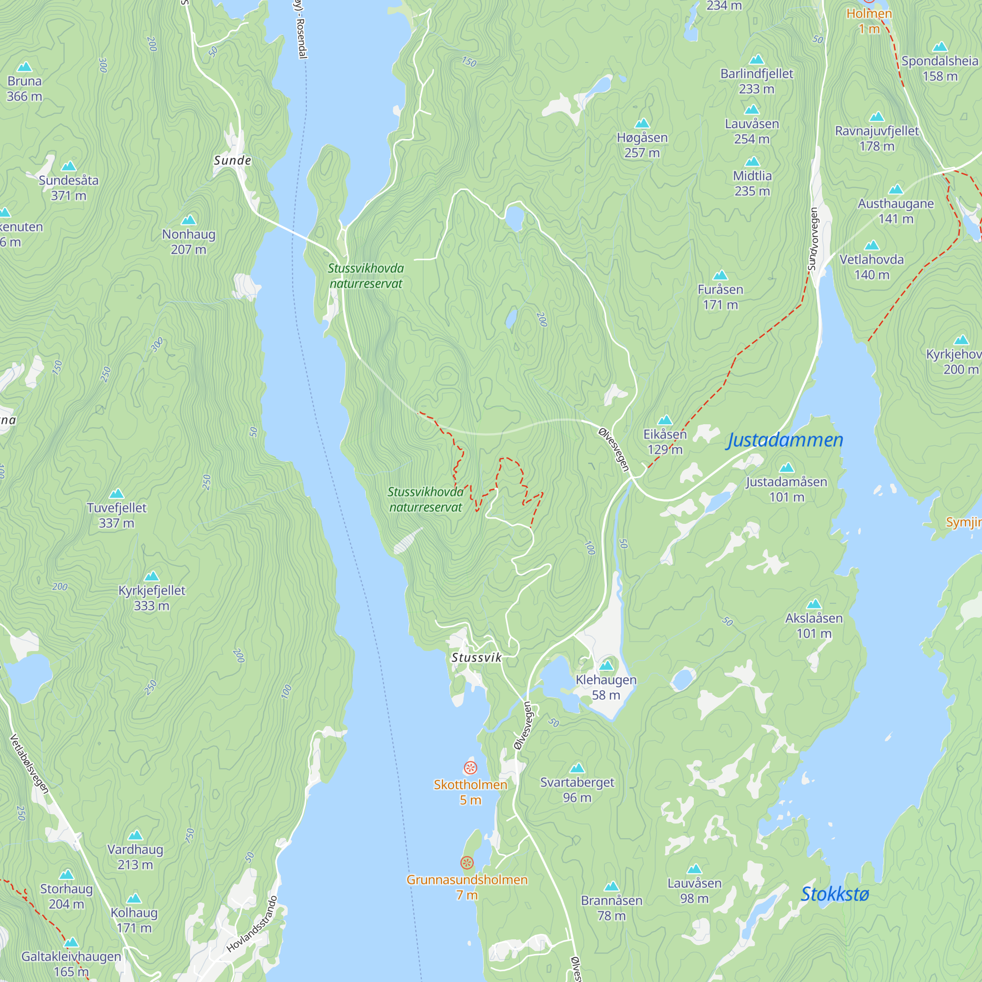 Synnevågstølen map