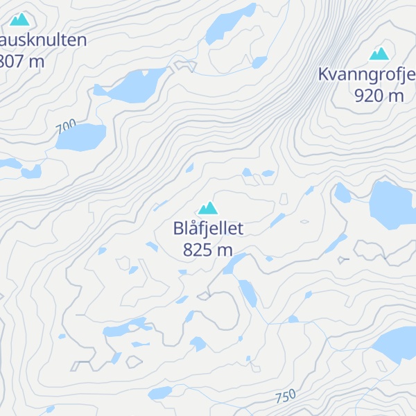 Map of Blåfjellet