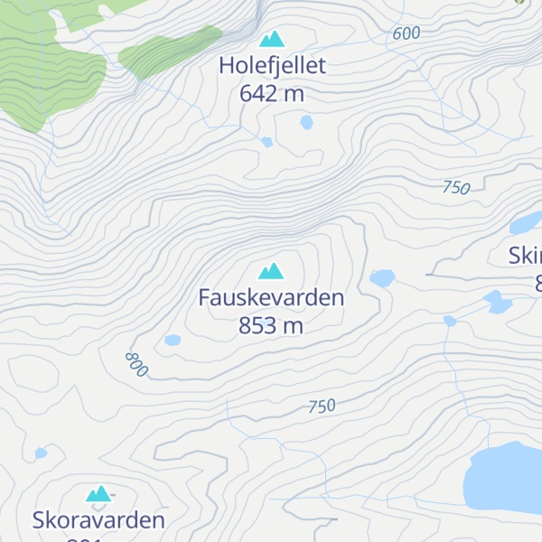 Map of Fauskevarden