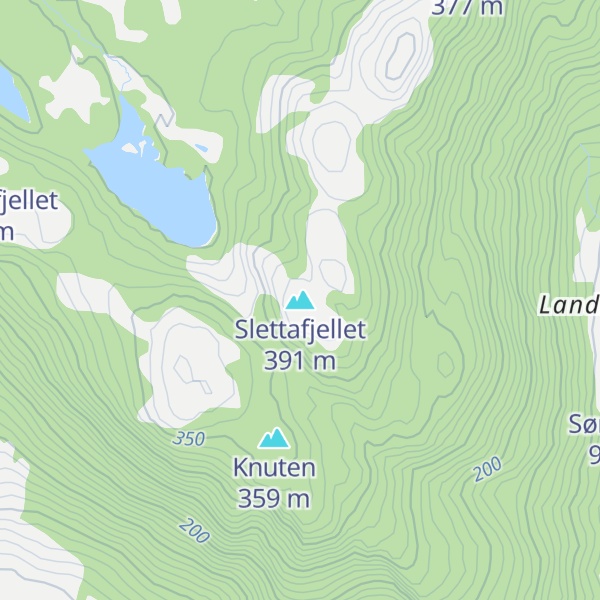 Map of Slettafjellet