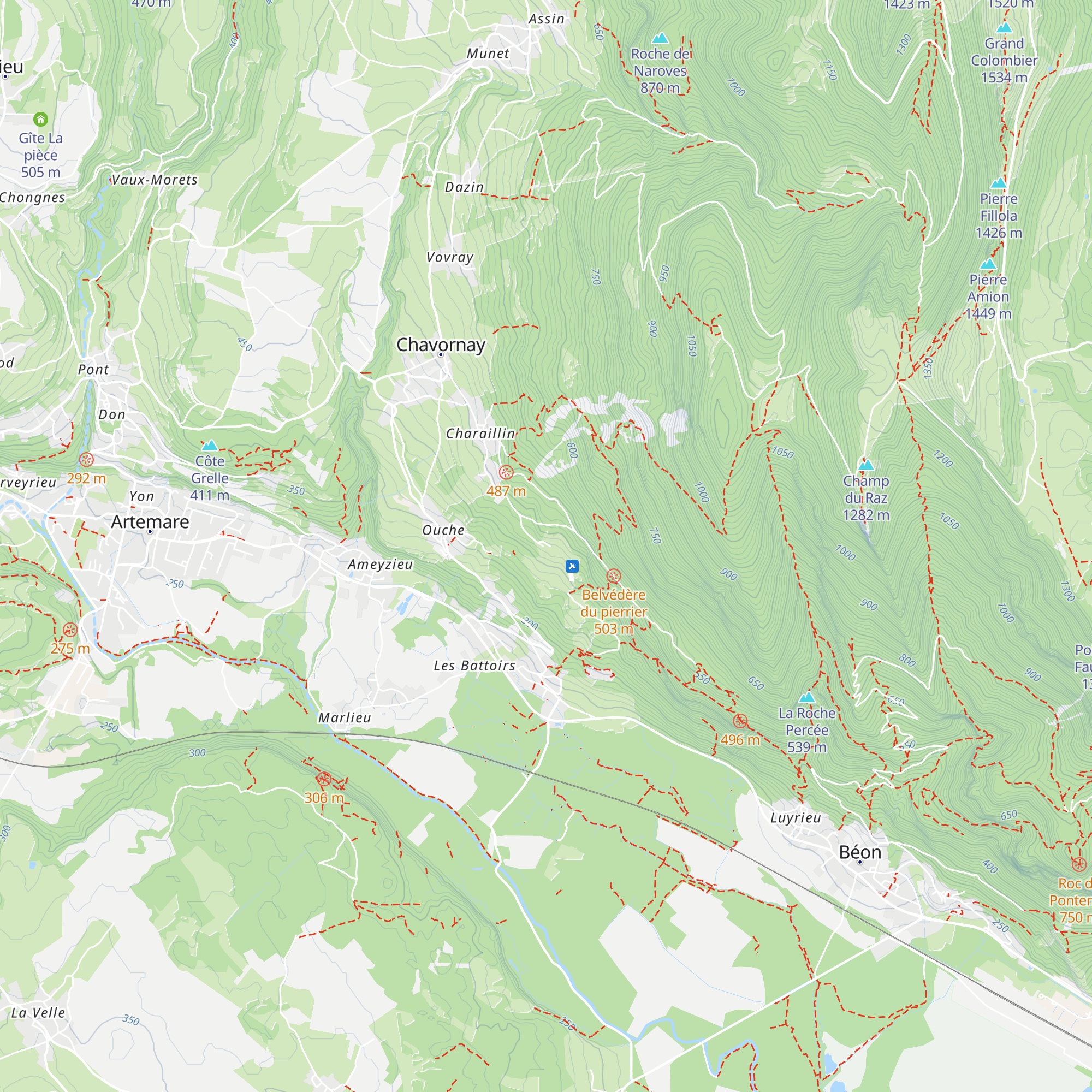 Gîtes de la Lavanche map