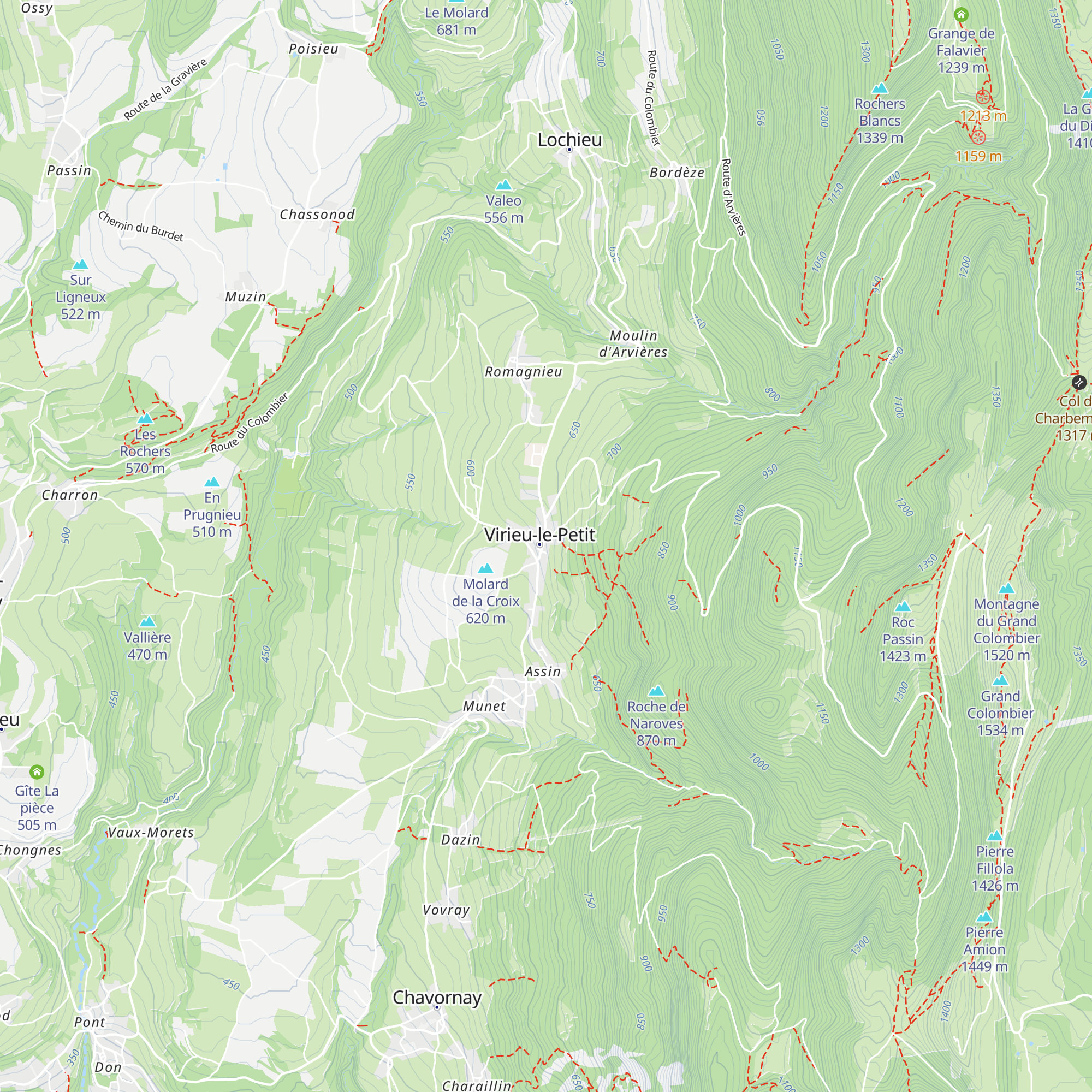 Gîte "en Valromey" map