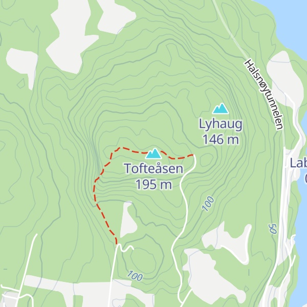 Map of Tofteåsen