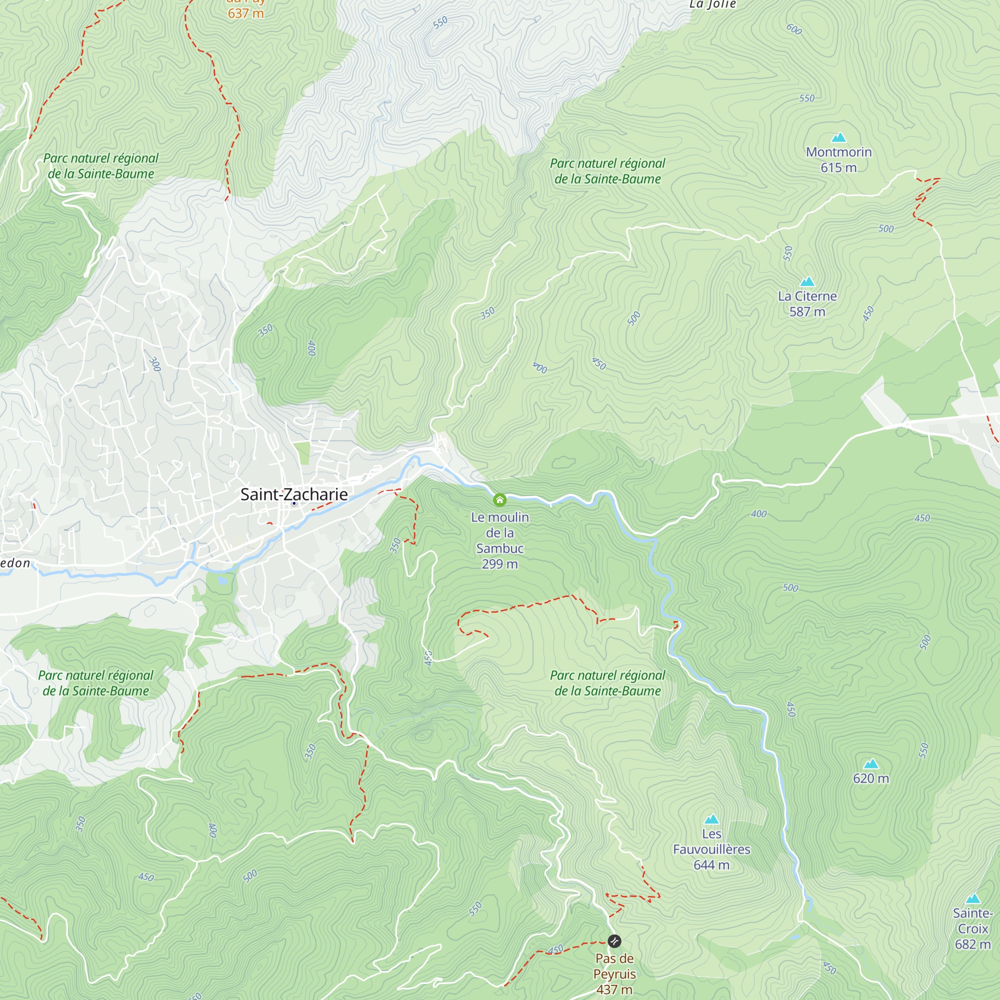 Le moulin de la Sambuc map