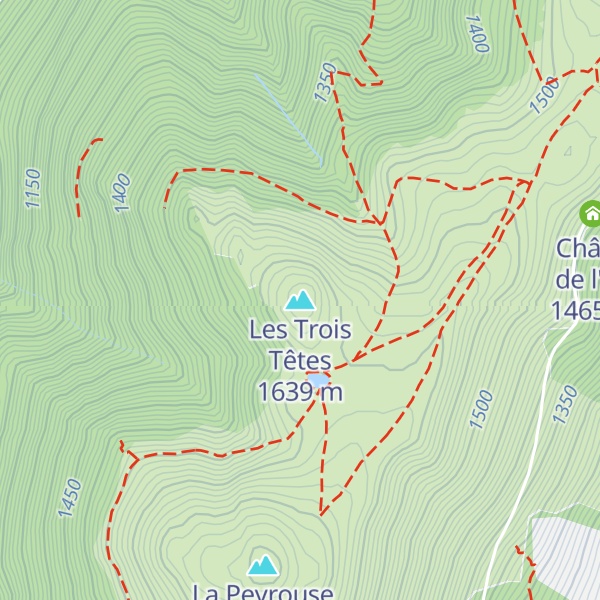 Map of Les Trois Têtes