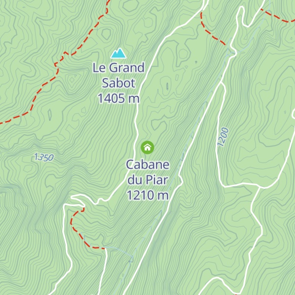 Map of Cabane du Piar
