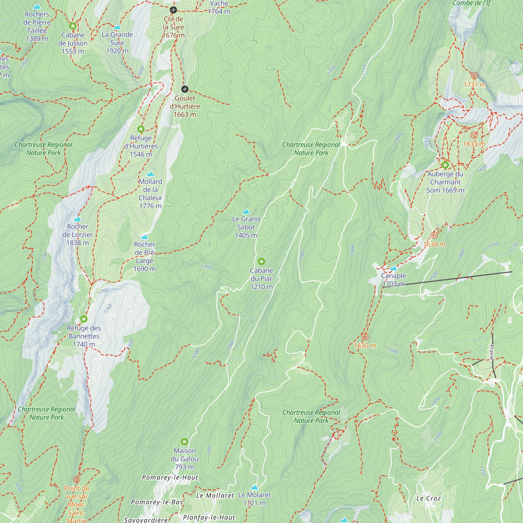 Cabane du Piar map