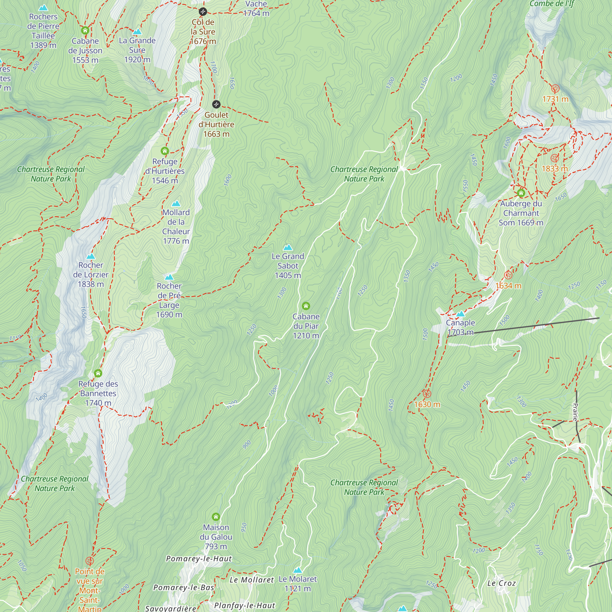 Cabane du Piar map